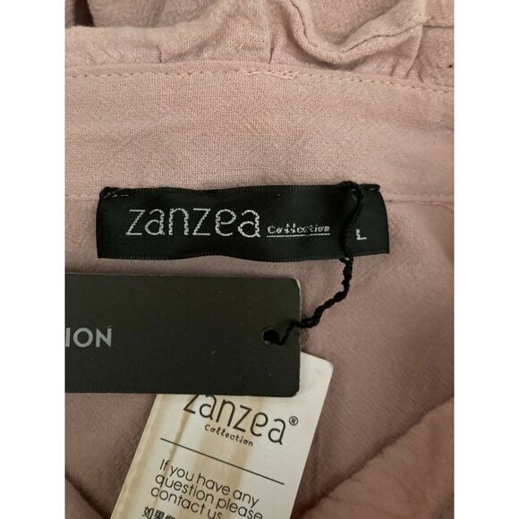 Zanzea Collection WOMENS Button Down Shirt Dolman Size Large Ruffled Collar - Picture 10 of 12
